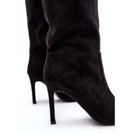 Joalice Women's Mid-Calf High Heel Boots Black Odetteia 4