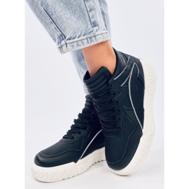 Women's sports high-top sneakers, black 2