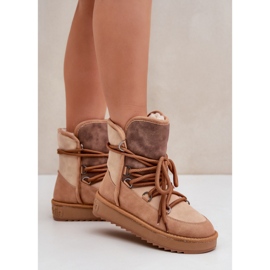 Fur-Lined Snow Boots D.Franklin DFSH370013 camel brown 1