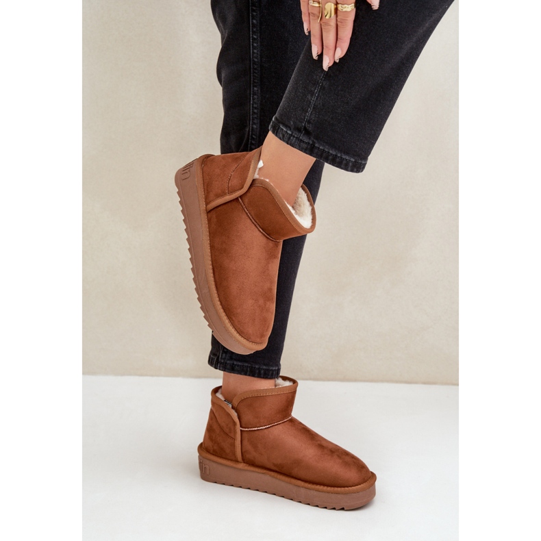 D.Franklin Women's Snow Boots with Fur DFSH370010 brown 1