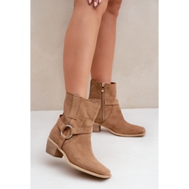 Women's Uninsulated Boots Zazoo 3444/2 beige 1