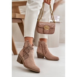 Women's boots S.Barski HY42-944 beige 1