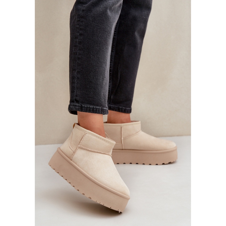 Women's Snow Boots Insulated with Fur TL242-8, beige 1