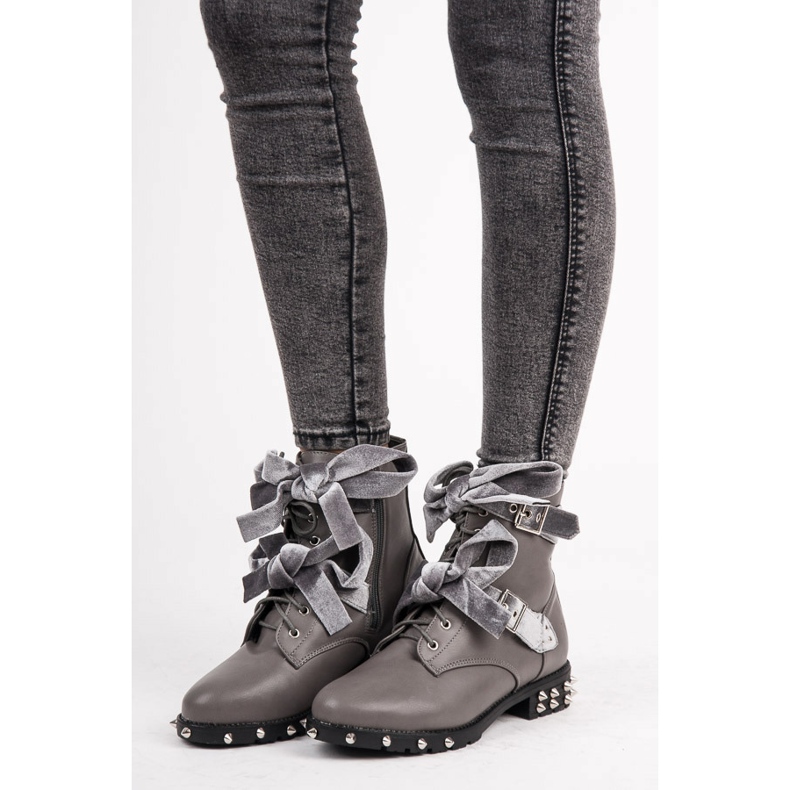 Vices Workery boots with studs grey 1