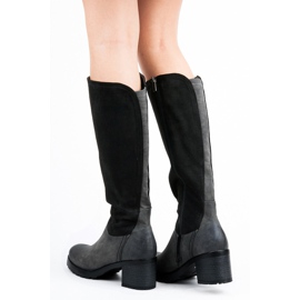 Vinceza Classic high-heeled boots black 2