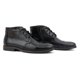 Olivier Men's leather winter elegant 282lu black boots 2