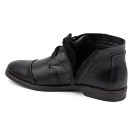 Olivier Men's leather winter elegant 282lu black boots 4