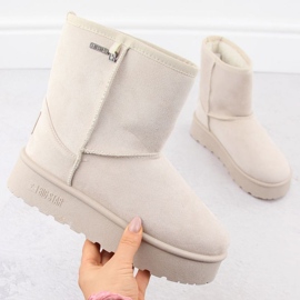 Big Star Women's Snow Boots OO274897 with TEX Membrane beige 1