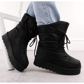 Women's snow boots on the Big Star platform OO274884 black 2