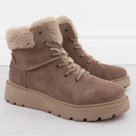 Rieker 70402-24 beige ankle boots with fur 2 Rieker 70402-24 beige ankle boots with fur 2