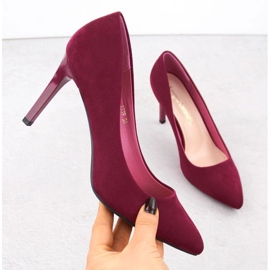 Sergio Leone 1339 red suede pumps 1