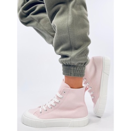 Pink canvas high-top sneakers 2 Pink canvas high-top sneakers 2