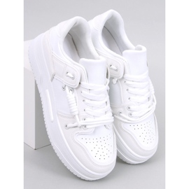 Women's white high-soled sneakers 1