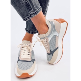 Women's gray sock sports shoes grey 1