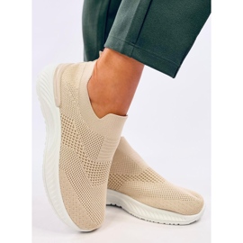 Women's sports sock shoes, beige 2