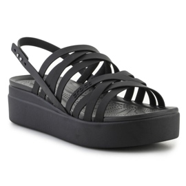 Crocs Brooklyn Strappy Lowwdg Sandals 206751-001 black 2