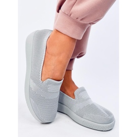 Women's sock sneakers, gray grey 2
