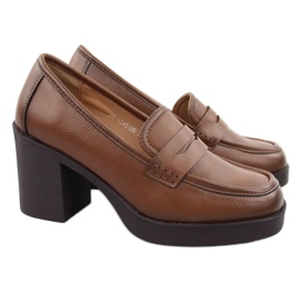 Potocki W 12451 WOL265B high-heeled shoes brown 2