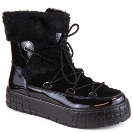 Filippo women's snow boots with fur, black lacquered fur 1 Filippo women's snow boots with fur, black lacquered fur 1