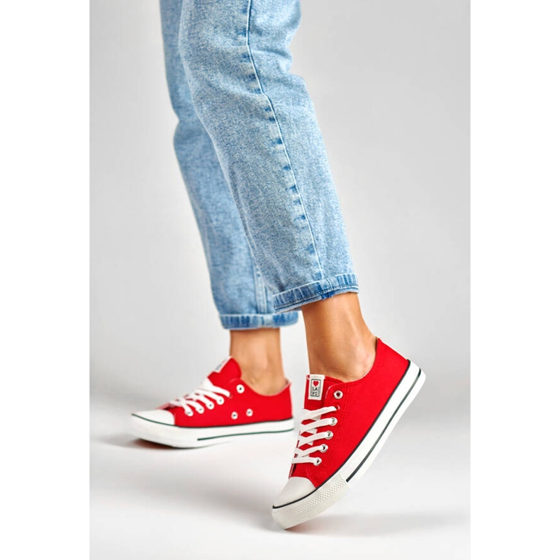 Red textile sneakers Laura La.Fi 280055R 2