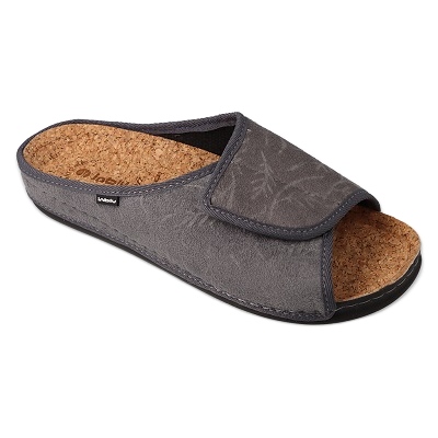 Inblu women's slippers with cork insole 155D141, gray grey 1