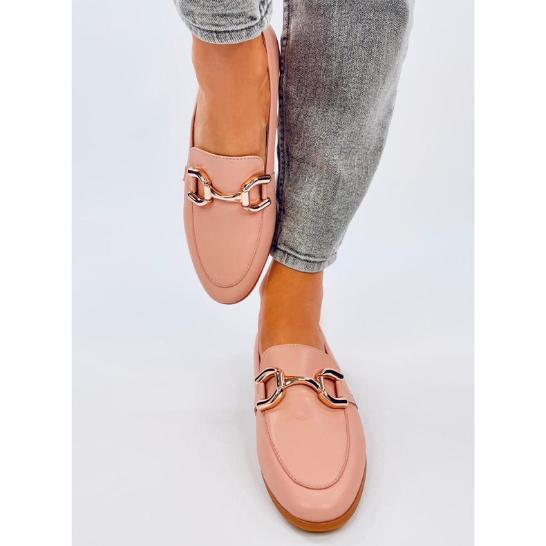 Women's Nude Chain Loafers pink 1