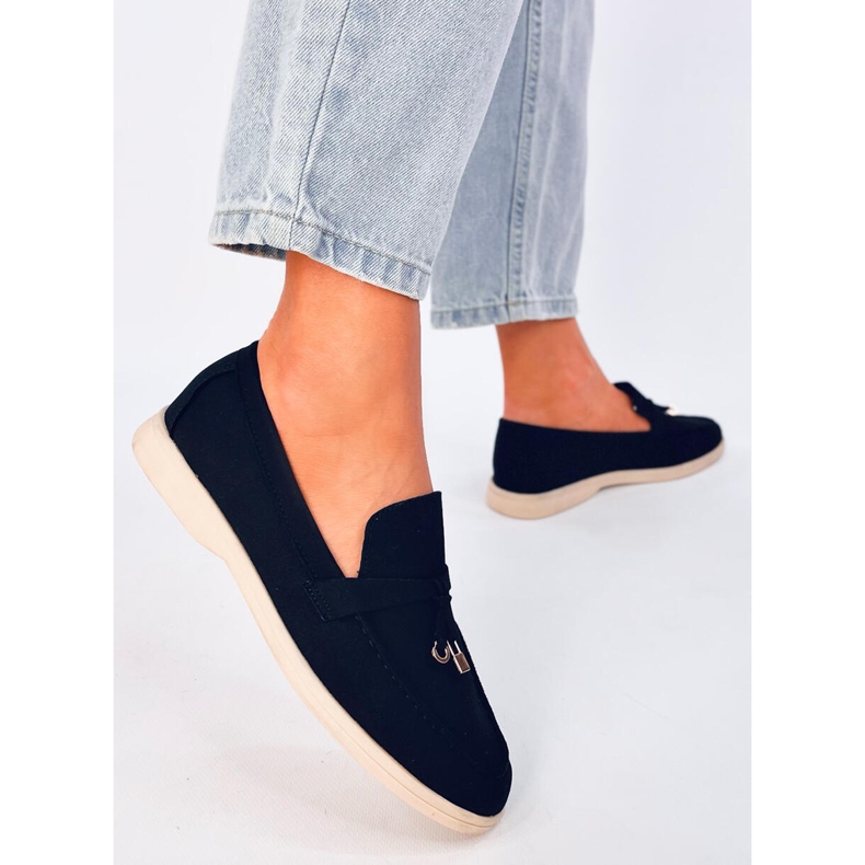 Women's black moccasins 2