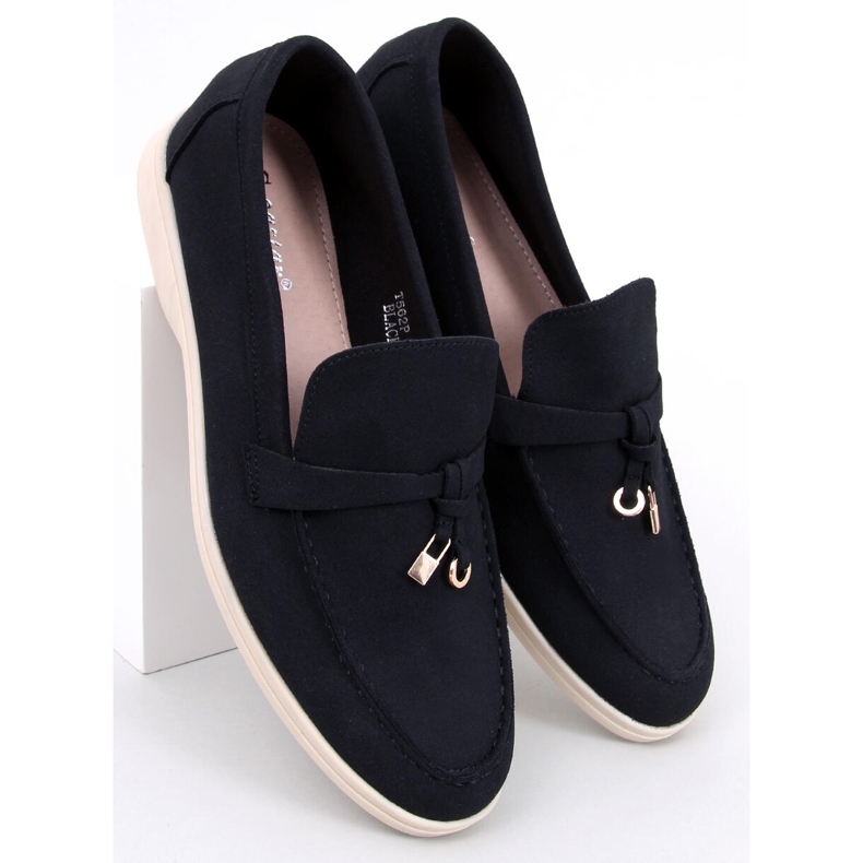 Women's black moccasins 1