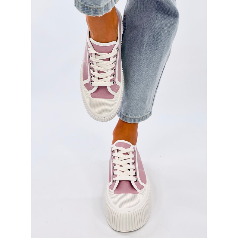 Women's purple platform sneakers 1