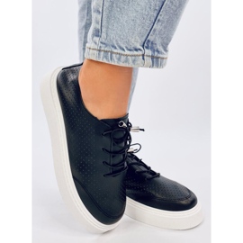 Openwork sneakers made of eco-leather, black 2 Openwork sneakers made of eco-leather, black 2