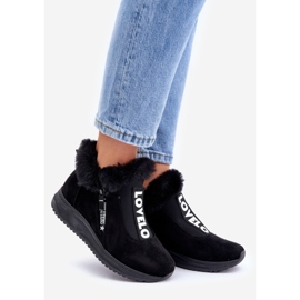 Women's Sneakers Ankle Boots With Fur, Black 1