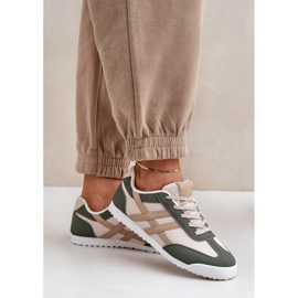Women's Low Sneakers Sneakers Beige and Green 3