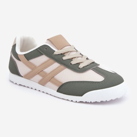 Women's Low Sneakers Sneakers Beige and Green 4