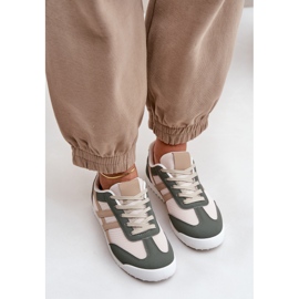 Women's Low Sneakers Sneakers Beige and Green 5