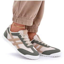 Women's Low Sneakers Sneakers Beige and Green 9