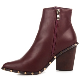 Vices Stylish claret boots red 2
