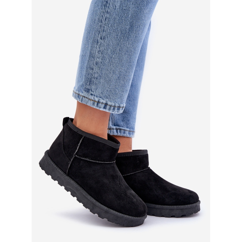 Women's Snow Boots Made of Eco Suede Black 1 Women's Snow Boots Made of Eco Suede Black 1