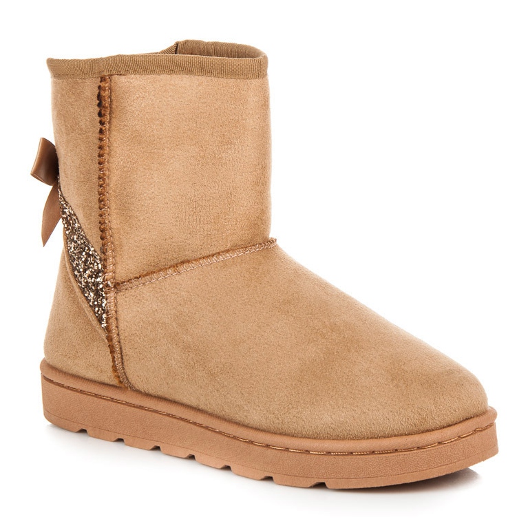 Vices Fur snow boots with glitter brown 1