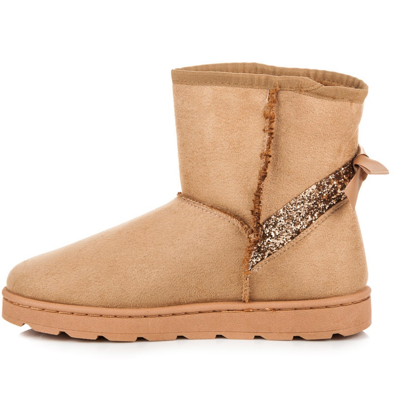 Vices Fur snow boots with glitter brown 2