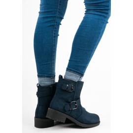 Vices Boots with a decorative buckle blue 1
