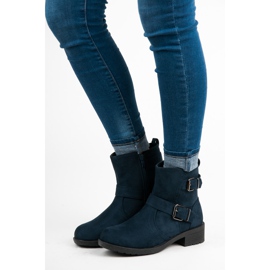 Vices Boots with a decorative buckle blue 2