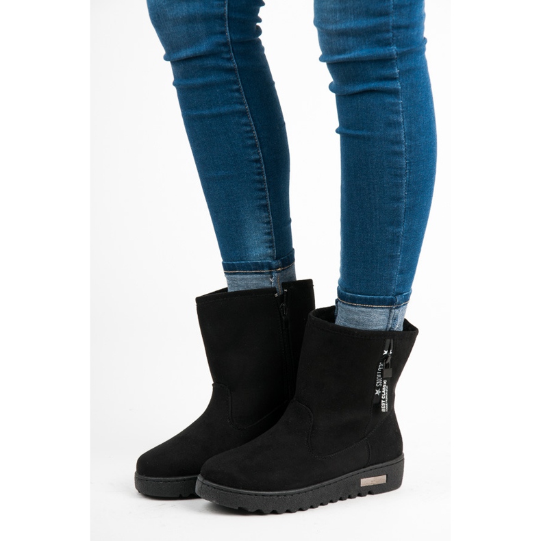 Super Me Snow boots fastened with a zipper black 2