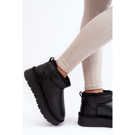 Black Leather Snow Boots With Fur Lining 2