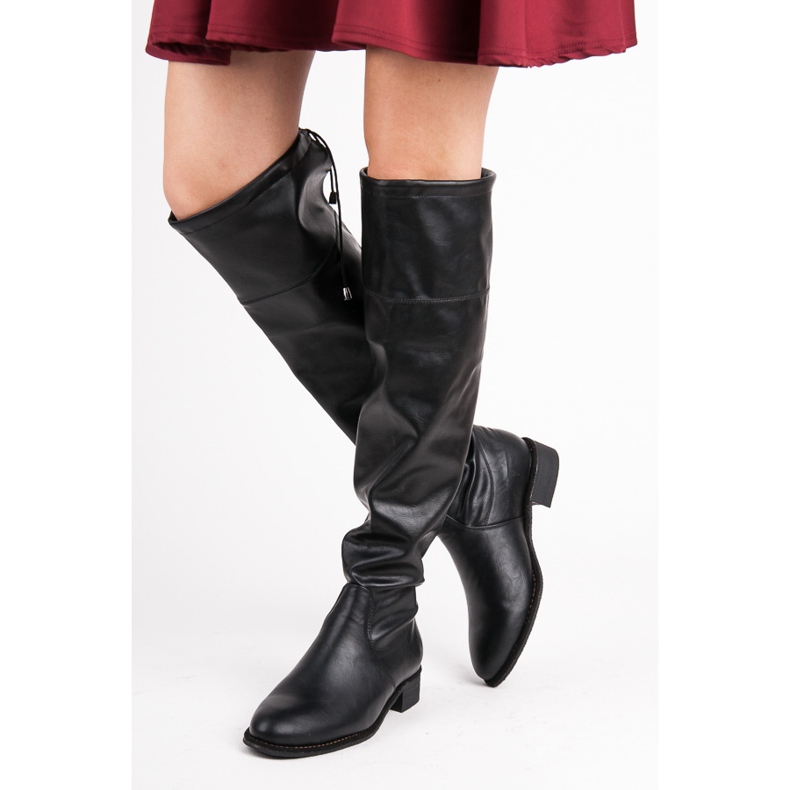 Yes Mile Slip-on flat boots black 1