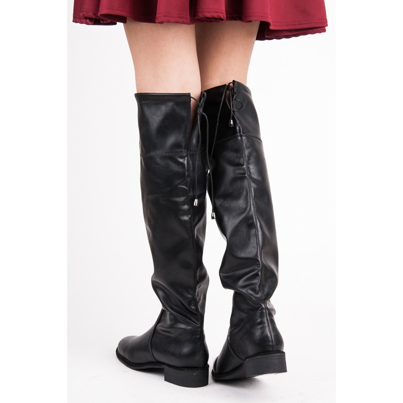 Yes Mile Slip-on flat boots black 2