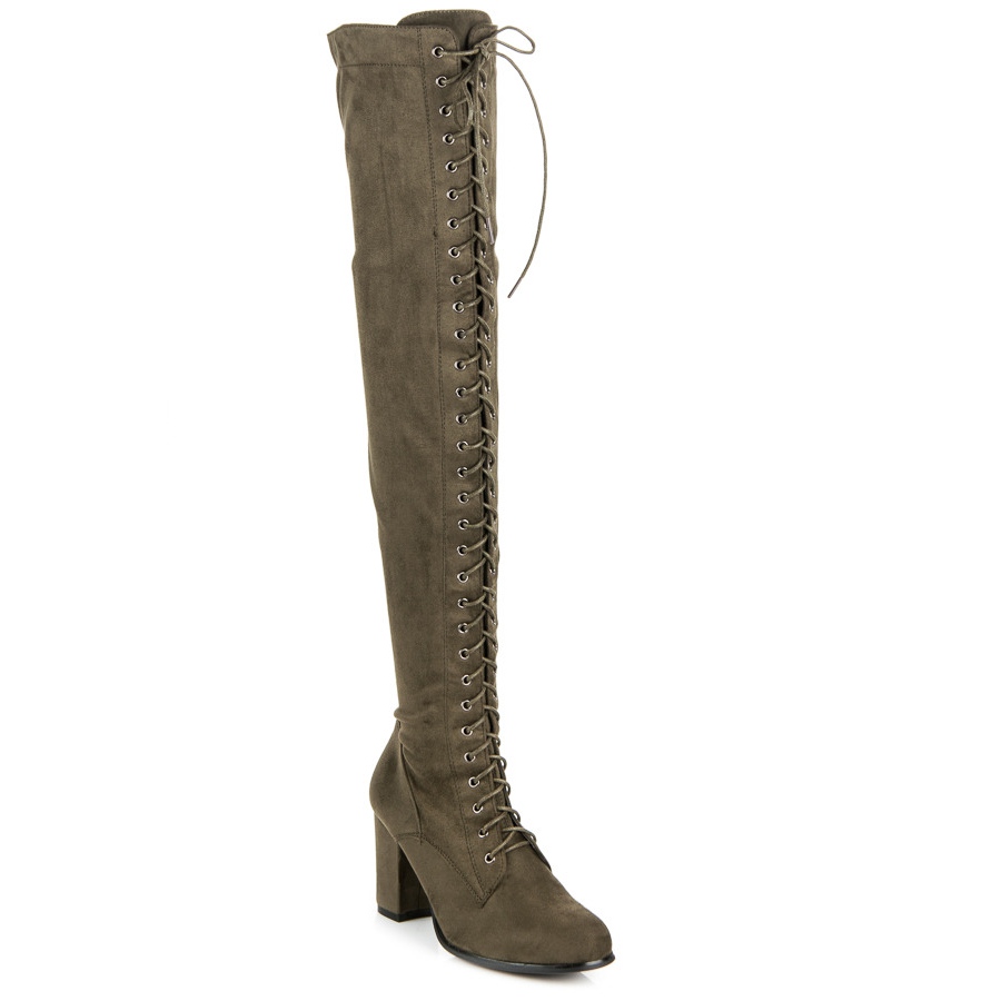 multi colored thigh high boots