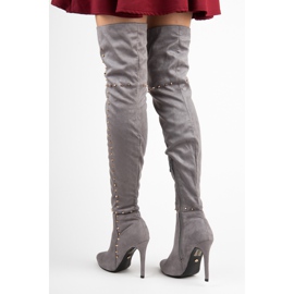 Marquiz Over-the-knee boots grey 2