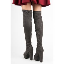 Vices Over-the-knee boots on the platform grey 1