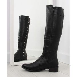 Riding boots with studs black PE115P black 2
