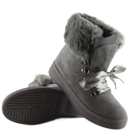 Gray snow boots trappers GF-179 gray grey 1